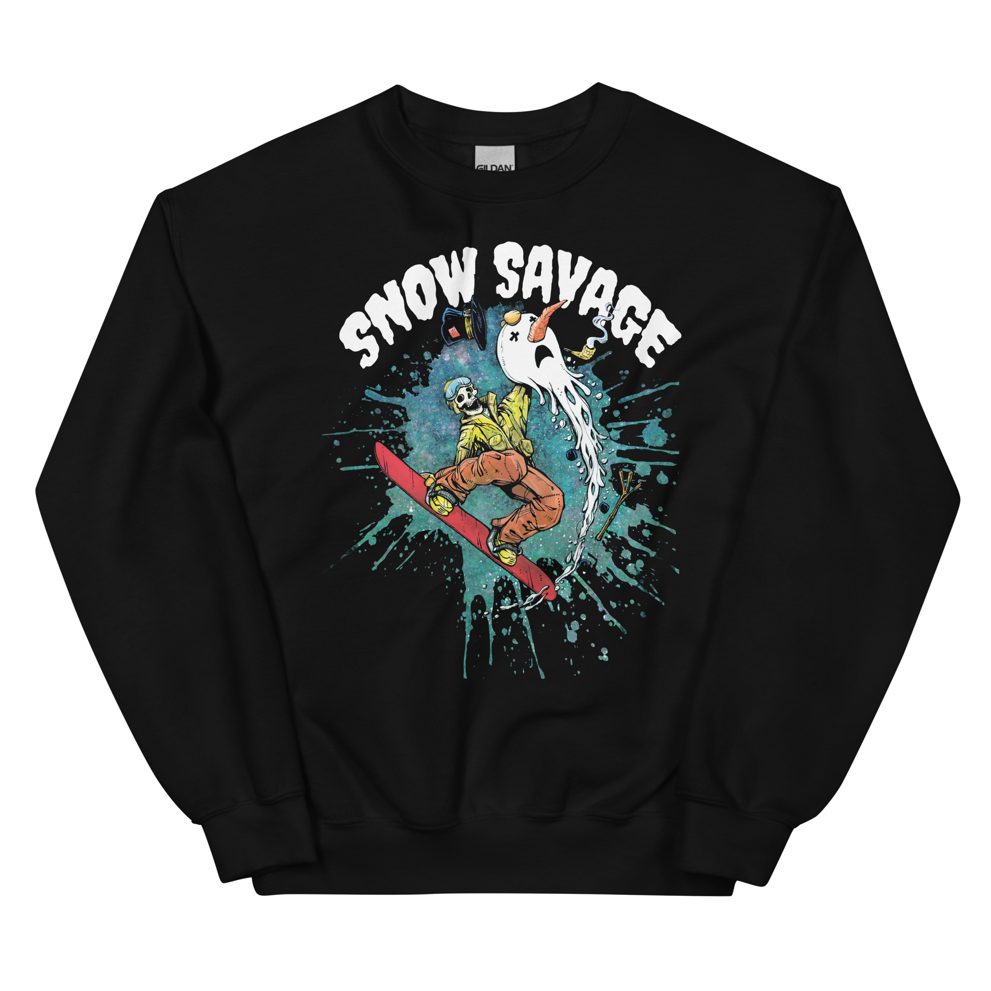 Snow Savage Shirt by Day of the Dead Artist David Lozeau, Day of the Dead Art, Dia de los Muertos Art, Dia de los Muertos Artist