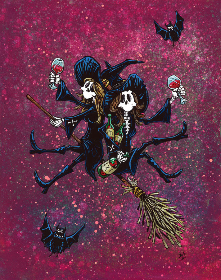 Spells and Spirits by Day of the Dead Artist David Lozeau, Day of the Dead Art, Dia de los Muertos Art, Dia de los Muertos Artist