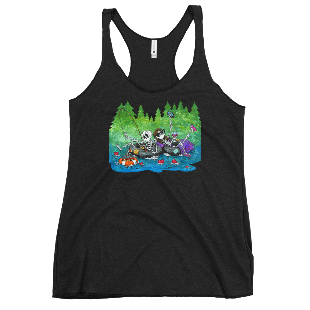 Two for Tubing Shirt by Day of the Dead Artist David Lozeau, Day of the Dead Art, Dia de los Muertos Art, Dia de los Muertos Artist