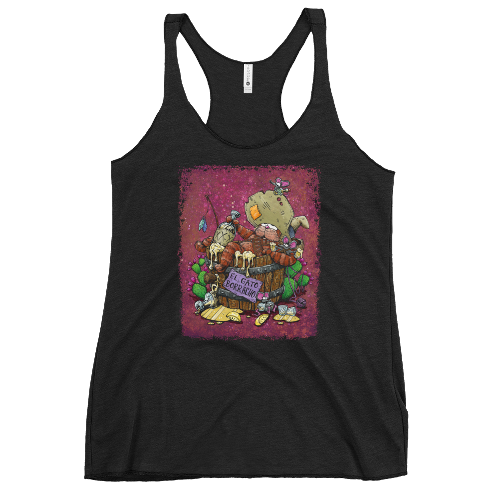 El Gato Borracho Shirt by Day of the Dead Artist David Lozeau, Day of the Dead Art, Dia de los Muertos Art, Dia de los Muertos Artist