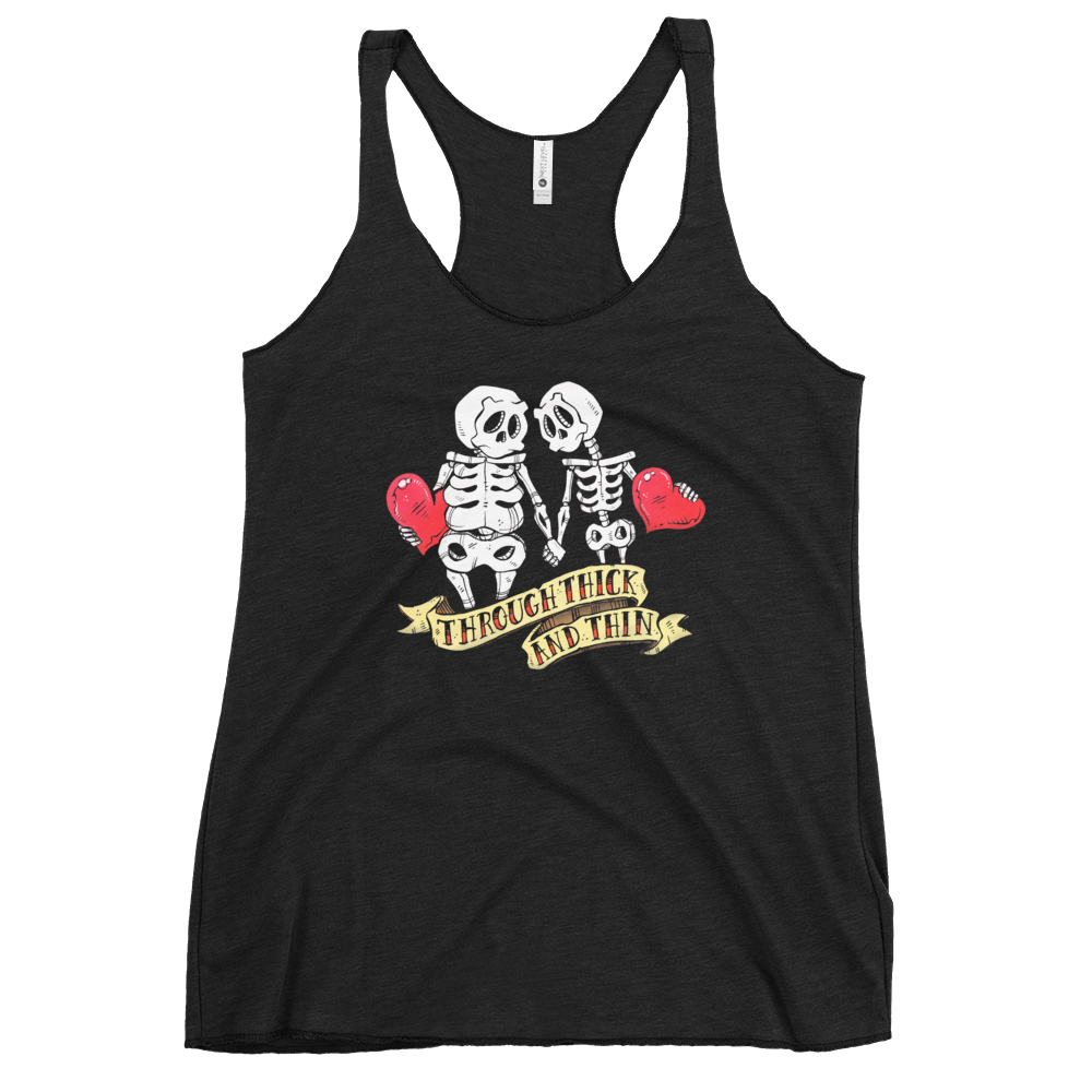 Through Thick and Thin Shirt by Day of the Dead Artist David Lozeau, Day of the Dead Art, Dia de los Muertos Art, Dia de los Muertos Artist
