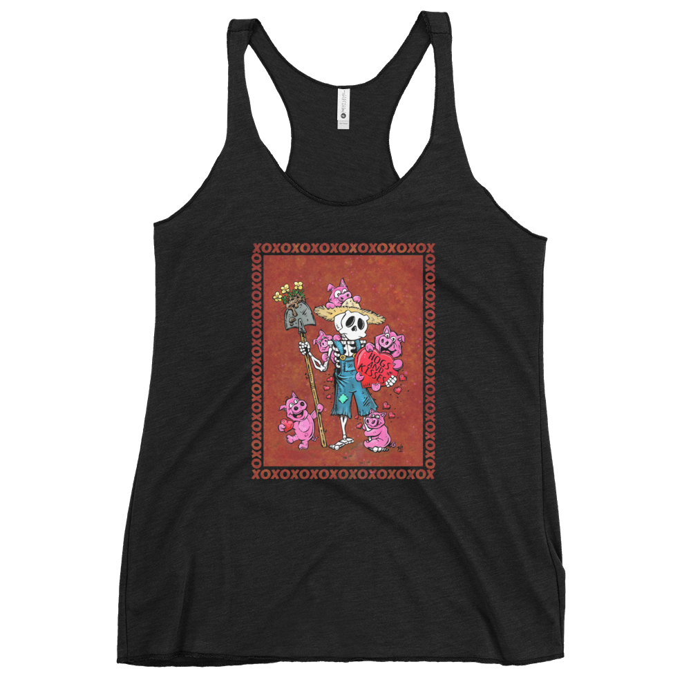 Hogs and Kisses Shirt by Day of the Dead Artist David Lozeau, Day of the Dead Art, Dia de los Muertos Art, Dia de los Muertos Artist