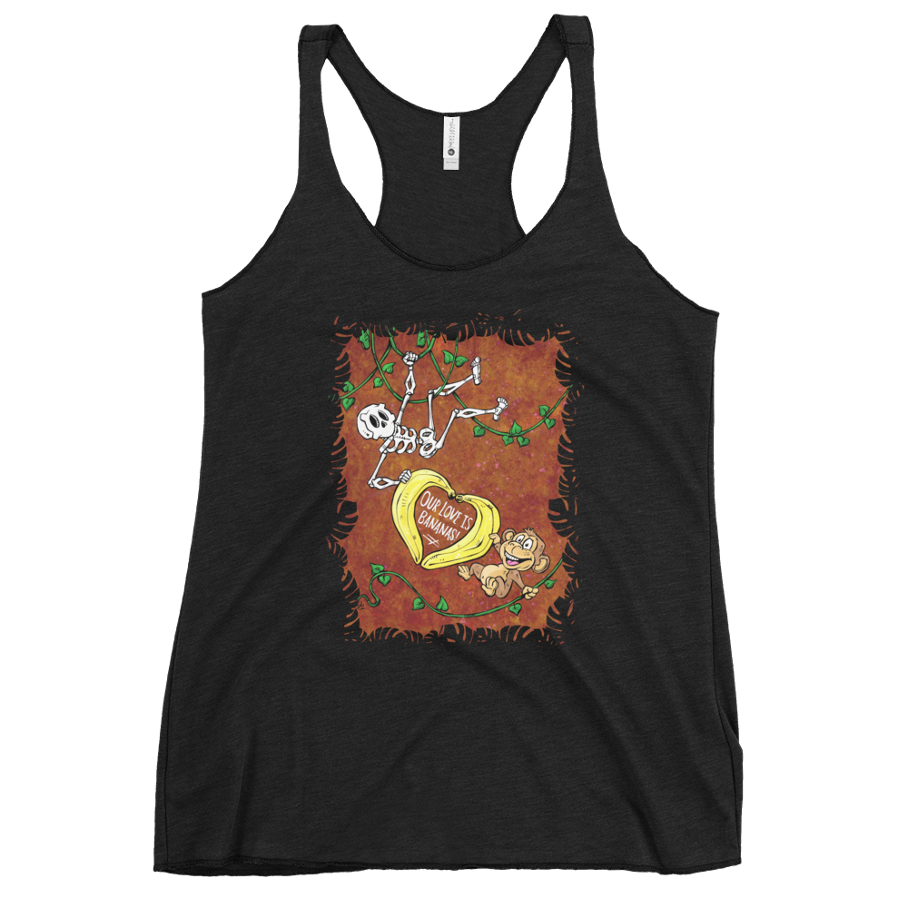 Our Love is Bananas Shirt by Day of the Dead Artist David Lozeau, Day of the Dead Art, Dia de los Muertos Art, Dia de los Muertos Artist