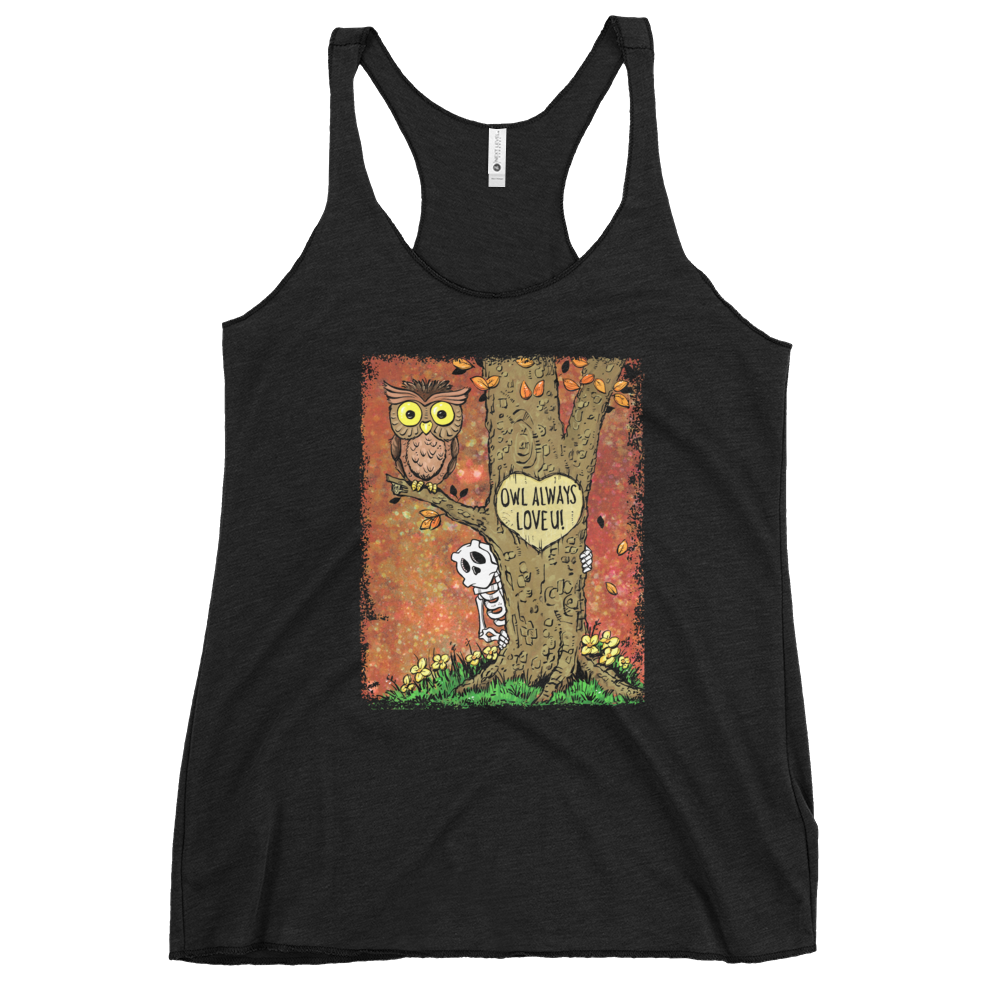 Owl Always Love U Shirt by Day of the Dead Artist David Lozeau, Day of the Dead Art, Dia de los Muertos Art, Dia de los Muertos Artist